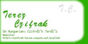 terez czifrak business card